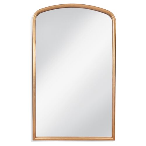 Harrington Arched Leaner Floor Mirror, Gold
