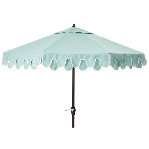 Phoebe Double Scallop Patio Umbrella, Sunbrella Phoebe Double Scallop Patio Umbrella, Sunbrella