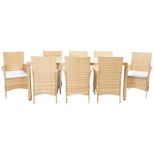 Brixton 9 Pc Outdoor Wicker Dining Set