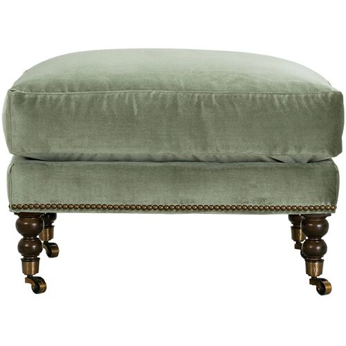 Margot Velvet Ottoman~P77647464