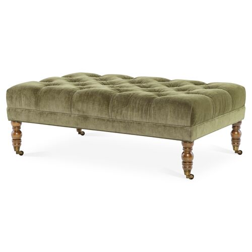 Anna Cocktail Ottoman, Velvet
