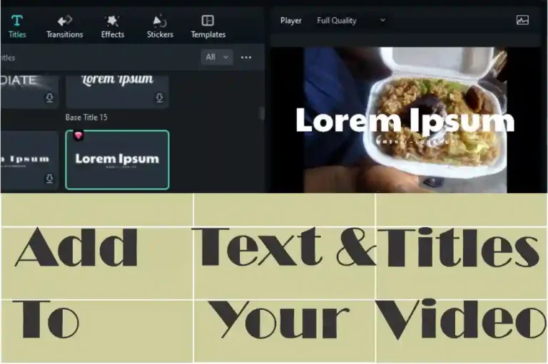 Add Text and Titles to Your Video in Filmora 13