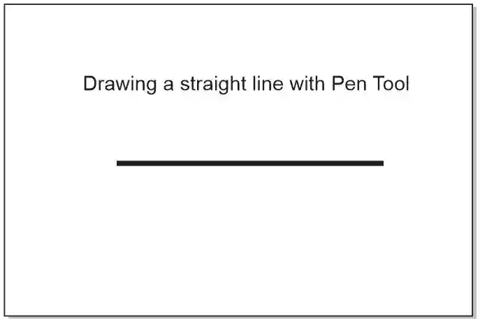 Drawing a straight line with pen tool