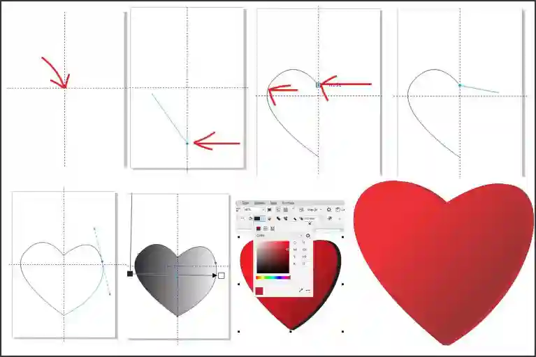 How to draw heart in CorelDraw
