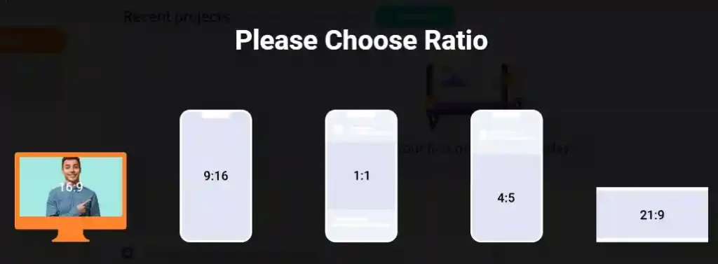 Choose aspect ratio
